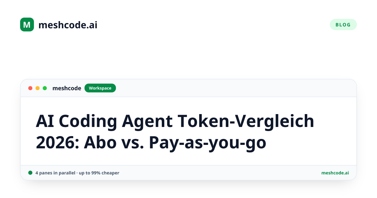 AI Coding Agent Token-Vergleich 2026: Abo vs. Pay-as-you-go