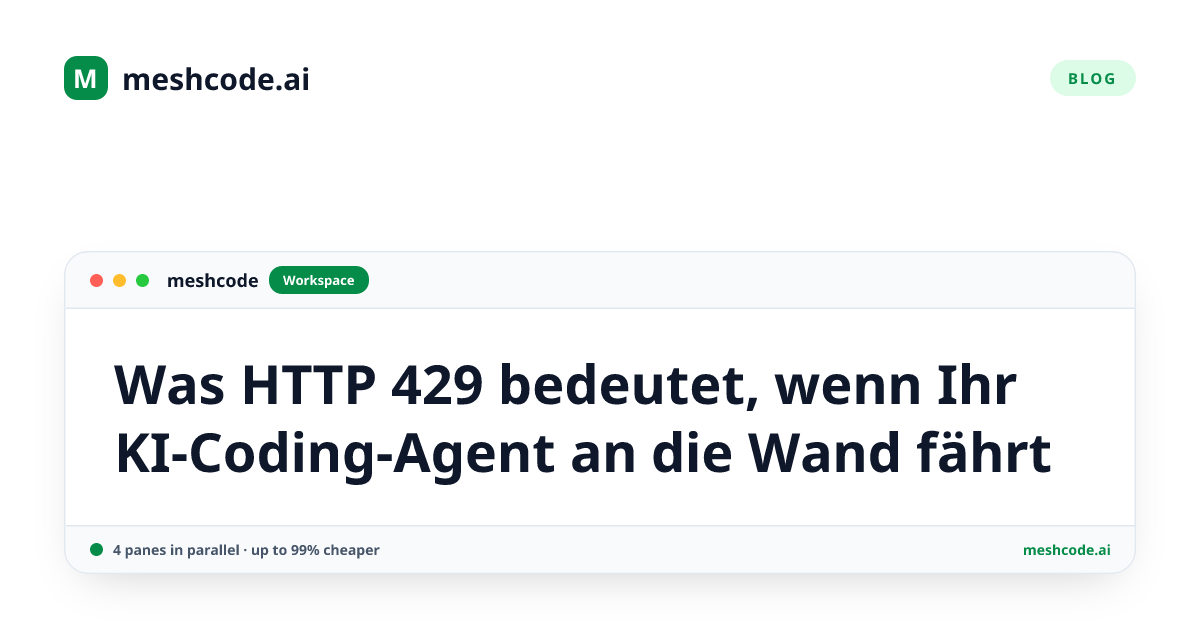 Was HTTP 429 bedeutet, wenn Ihr KI-Coding-Agent an die Wand fährt