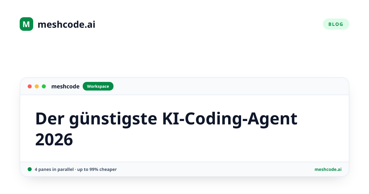 Der günstigste KI-Coding-Agent 2026