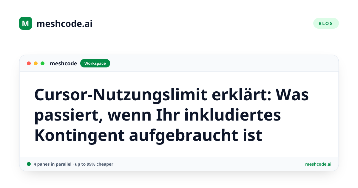 Cursor-Nutzungslimit erklärt: Was passiert, wenn Ihr inkludiertes Kontingent aufgebraucht ist