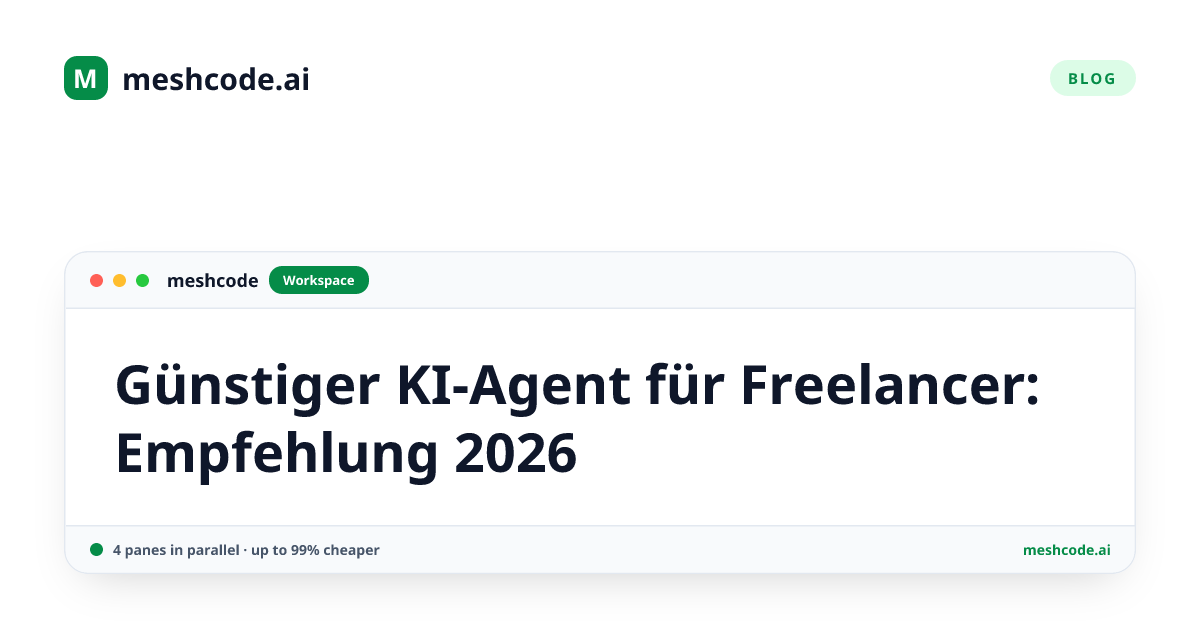 Günstiger KI-Agent für Freelancer: Empfehlung 2026