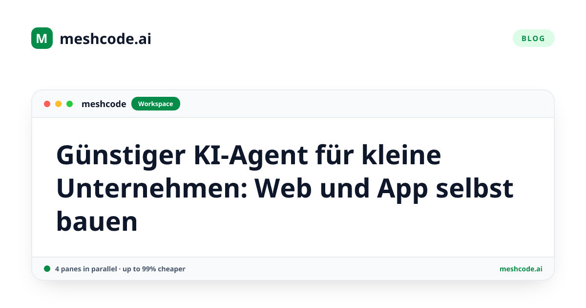 Günstiger KI-Agent für kleine Unternehmen: Web und App selbst bauen