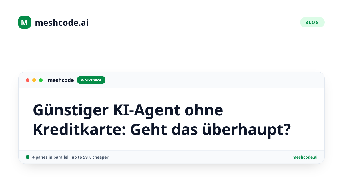 Günstiger KI-Agent ohne Kreditkarte: Geht das überhaupt?