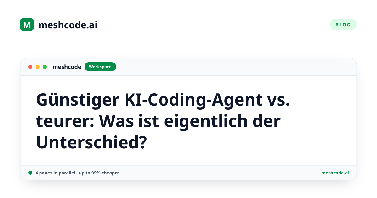 Günstiger KI-Coding-Agent vs. teurer: Was ist eigentlich der Unterschied?