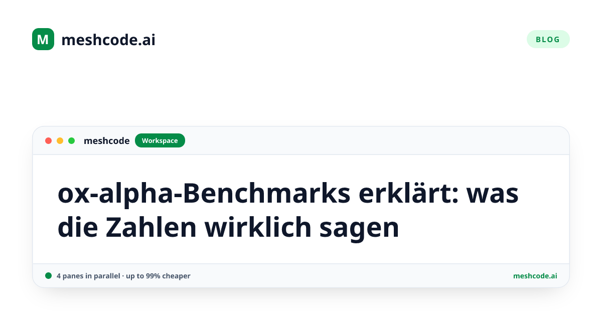 ox-alpha-Benchmarks erklärt: was die Zahlen wirklich sagen