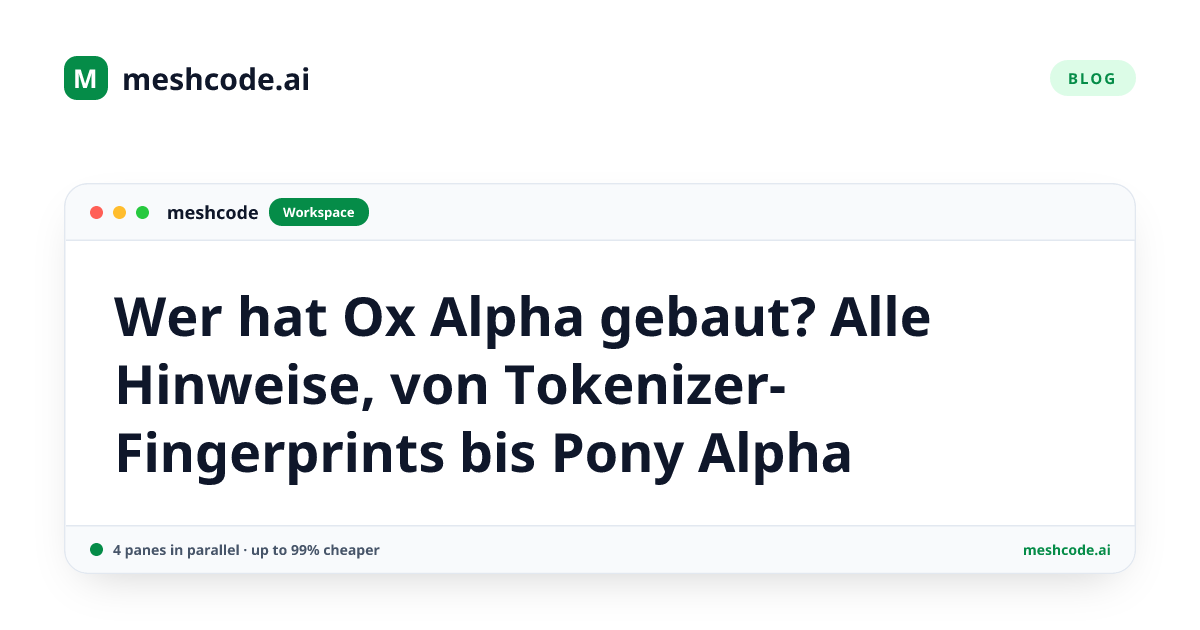 Wer hat Ox Alpha gebaut? Alle Hinweise, von Tokenizer-Fingerprints bis Pony Alpha