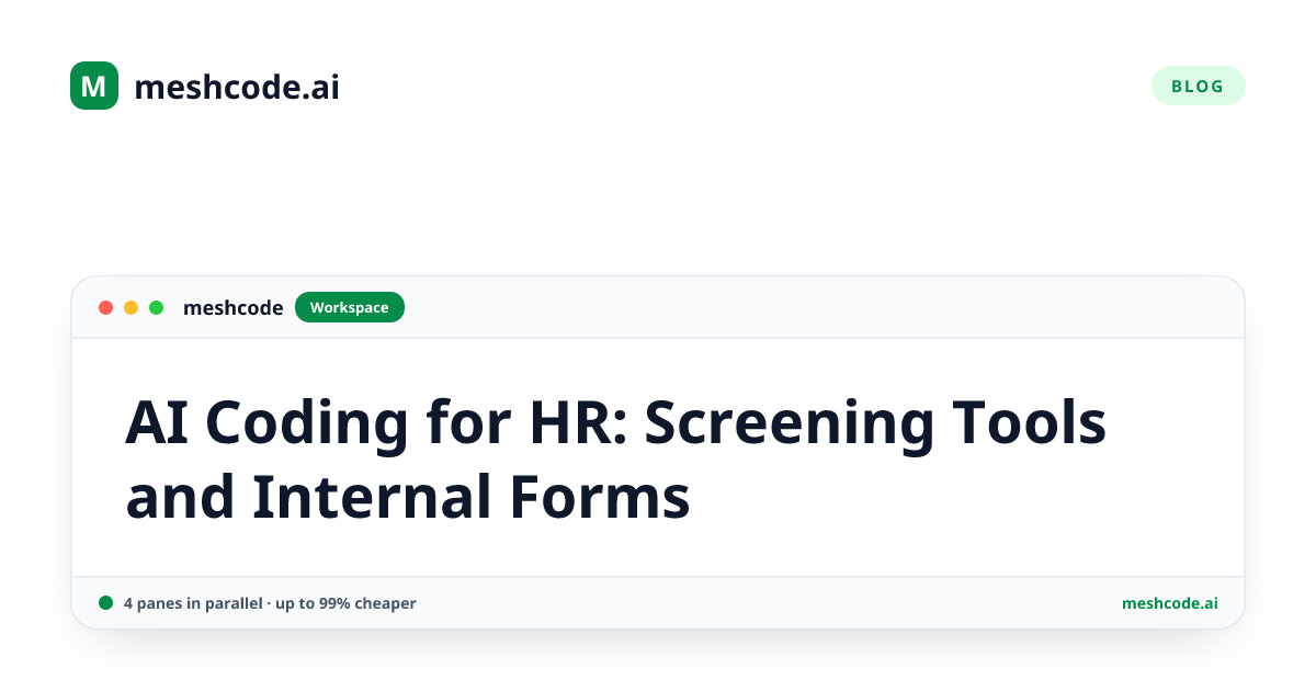 AI Coding for HR: Screening Tools and Internal Forms