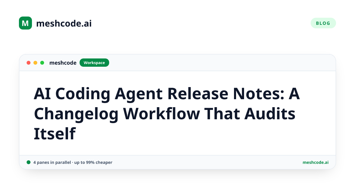 AI Coding Agent Release Notes: A Changelog Workflow That Audits Itself
