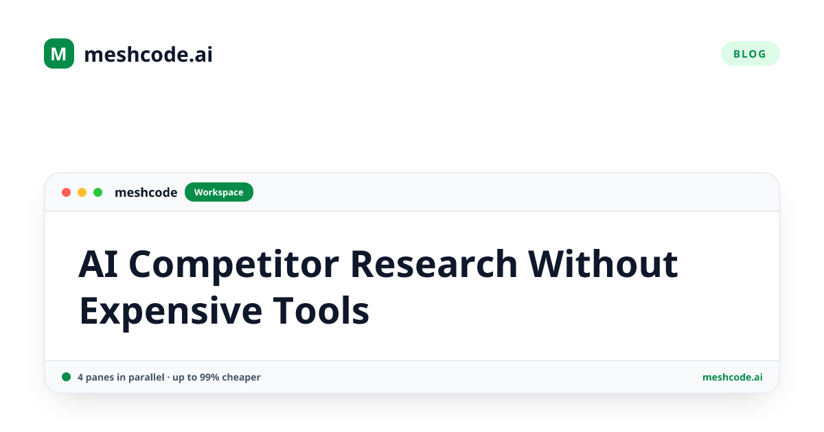 AI Competitor Research Without Expensive Tools