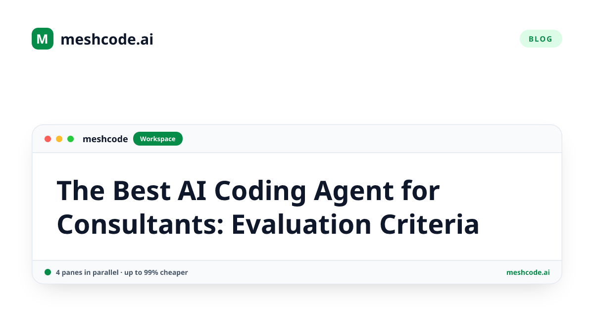 The Best AI Coding Agent for Consultants: Evaluation Criteria