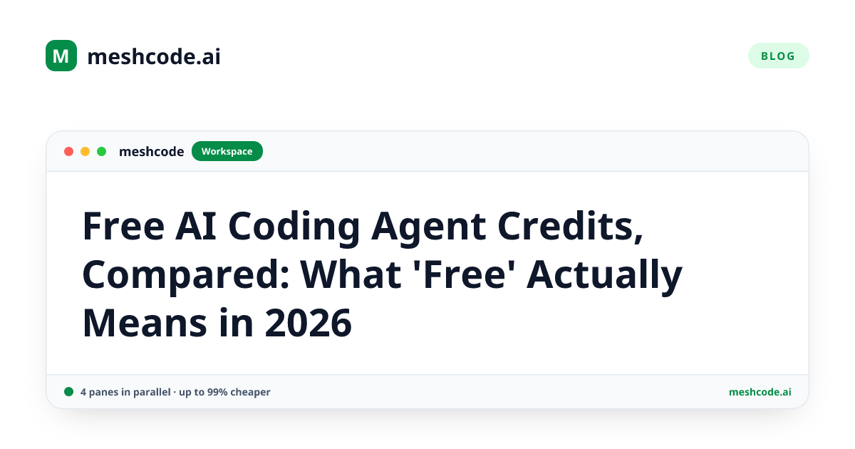 Coding Project Plan Free AI Coding Agent Credits, Compared: What 'Free' Actually Means in ...