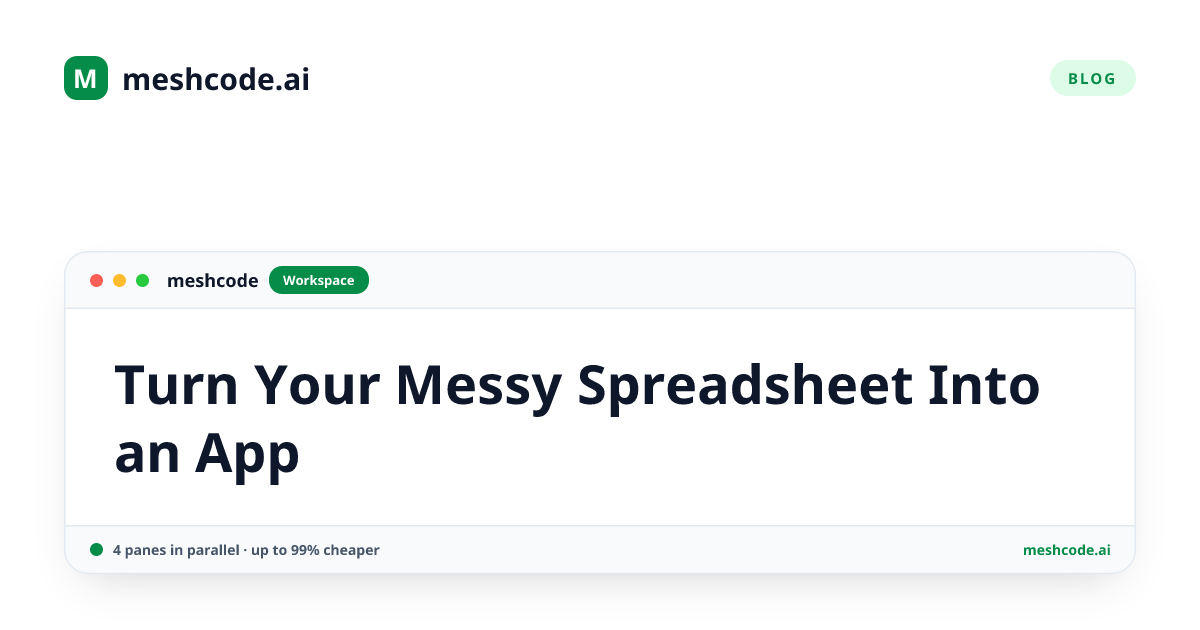 Turn Your Messy Spreadsheet Into an App