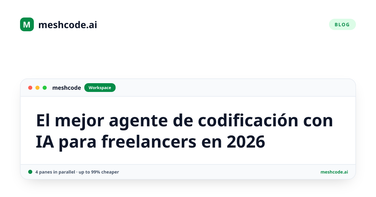 El mejor agente de codificación con IA para freelancers en 2026