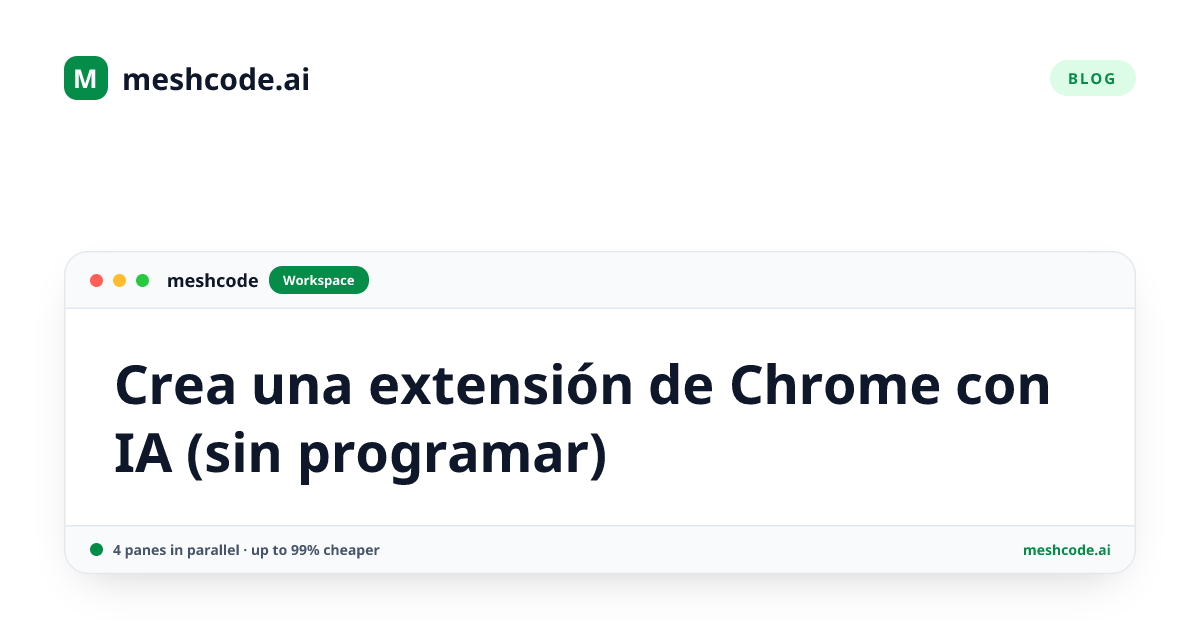 Crea una extensión de Chrome con IA (sin programar)