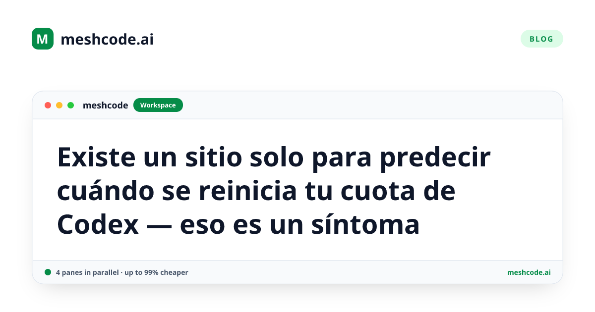 Existe un sitio solo para predecir cuándo se reinicia tu cuota de Codex — eso es un síntoma