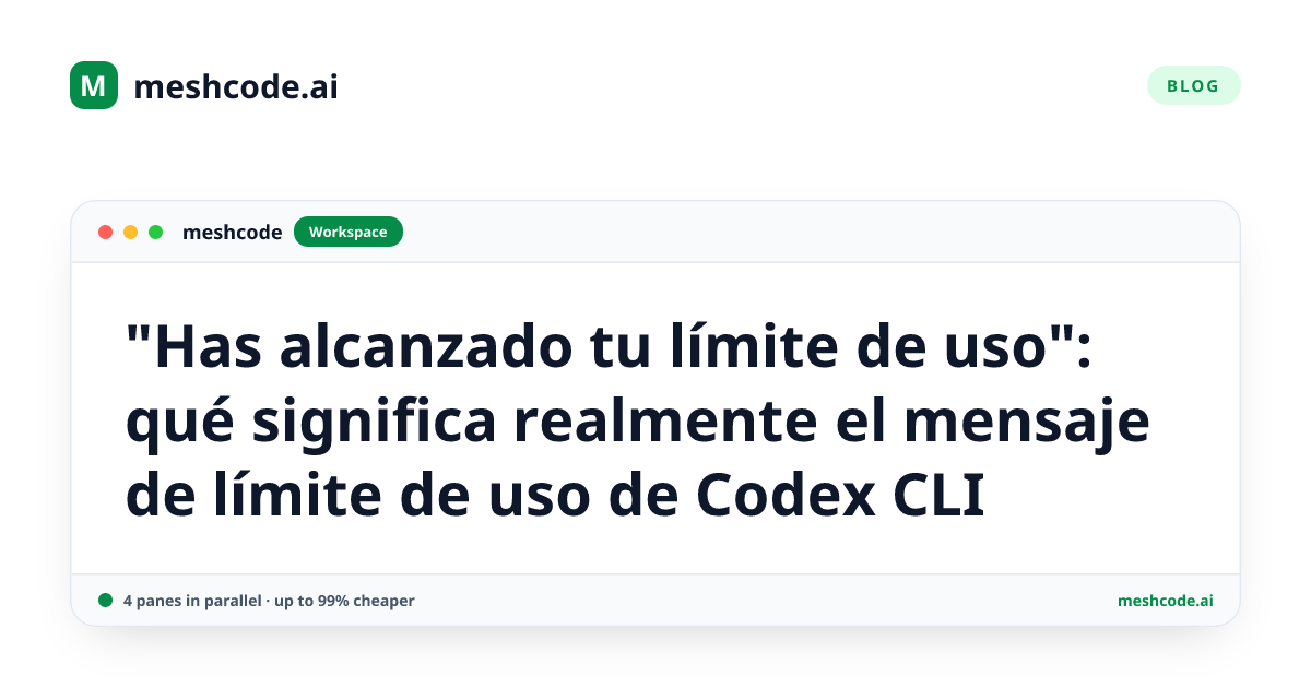 "Has alcanzado tu límite de uso": qué significa realmente el mensaje de límite de uso de Codex CLI