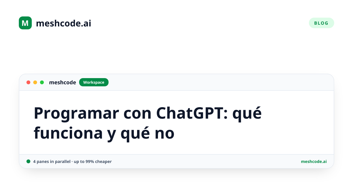 Programar con ChatGPT: qué funciona y qué no