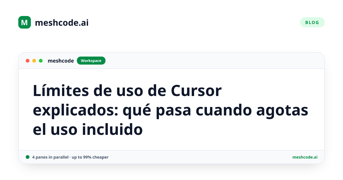Límites de uso de Cursor explicados: qué pasa cuando agotas el uso incluido