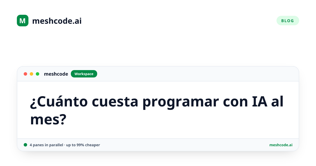 ¿Cuánto cuesta programar con IA al mes?