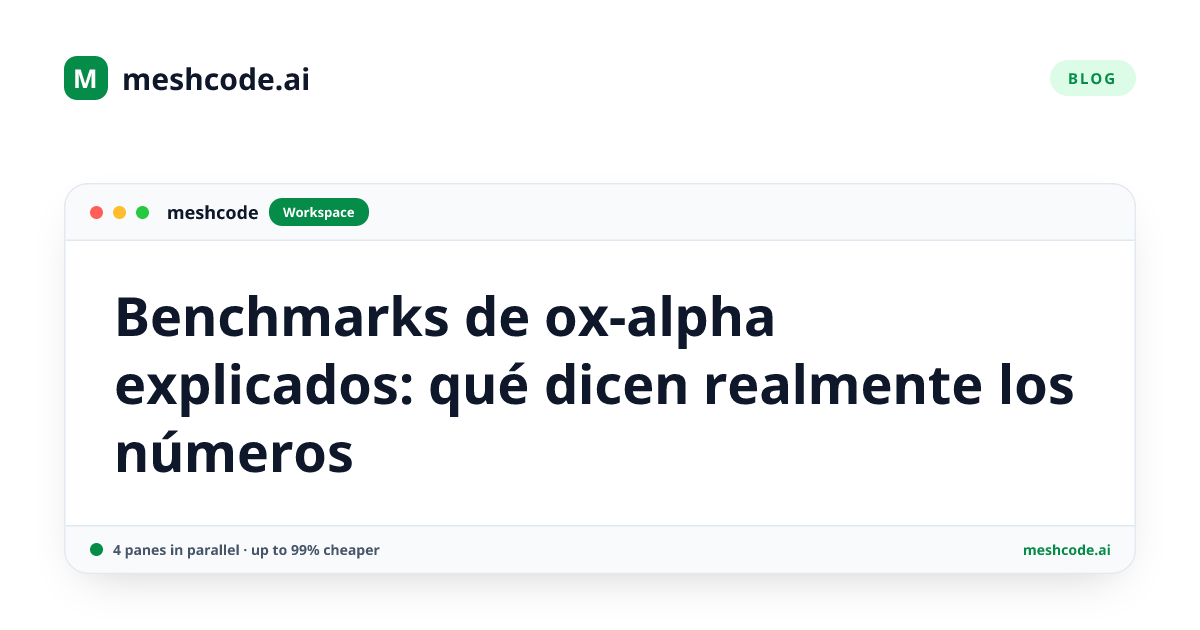 Benchmarks de ox-alpha explicados: qué dicen realmente los números