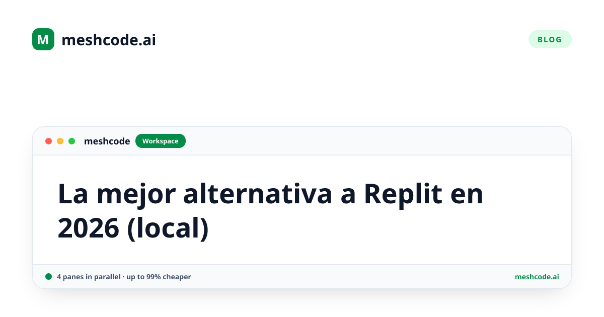 La mejor alternativa a Replit en 2026 (local)