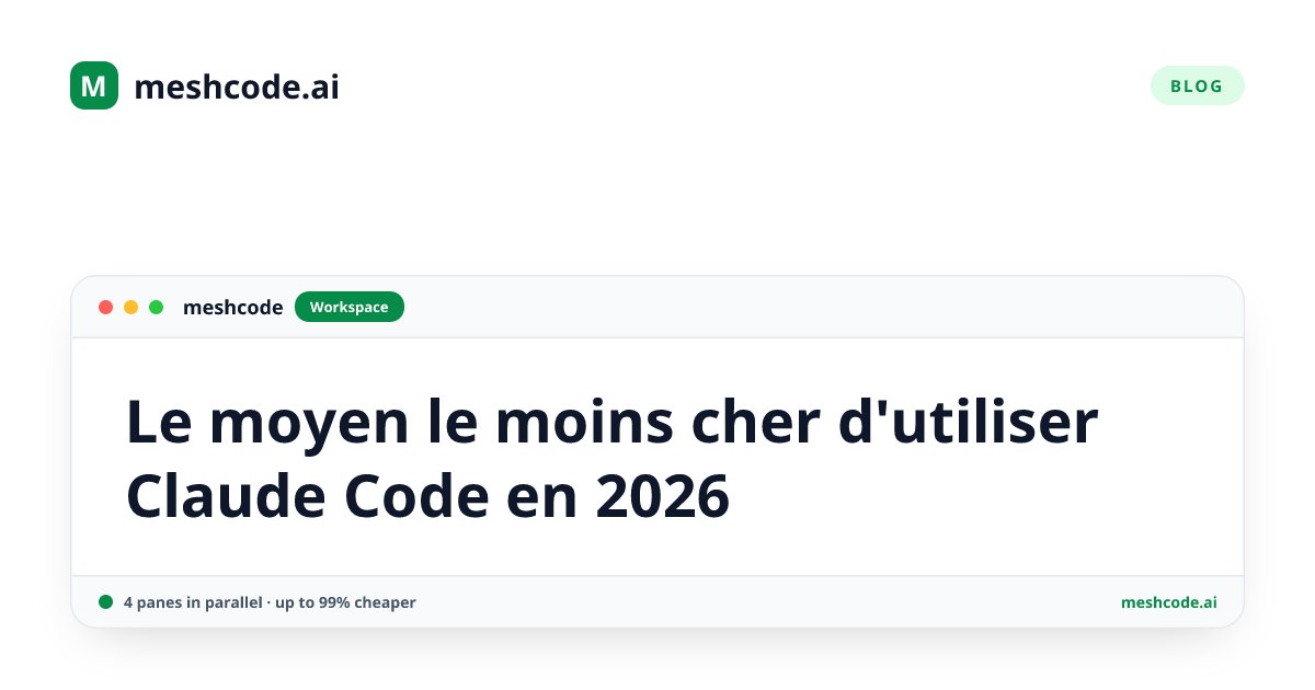 Le moyen le moins cher d'utiliser Claude Code en 2026