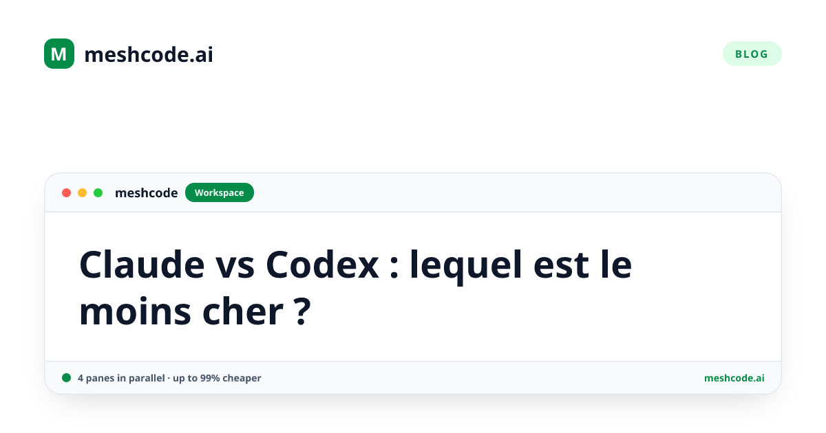 Claude vs Codex : lequel est le moins cher ?