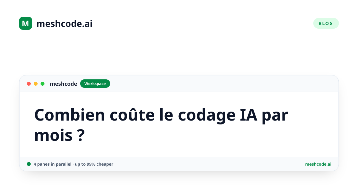 Combien coûte le codage IA par mois ?