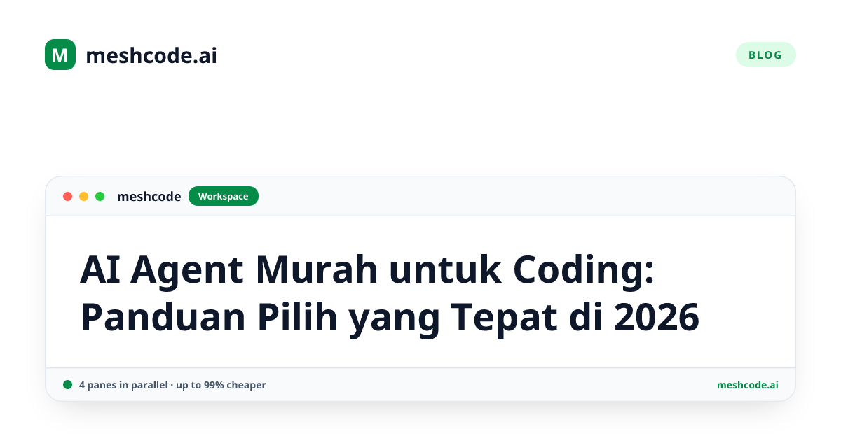 AI Agent Murah untuk Coding: Panduan Pilih yang Tepat di 2026