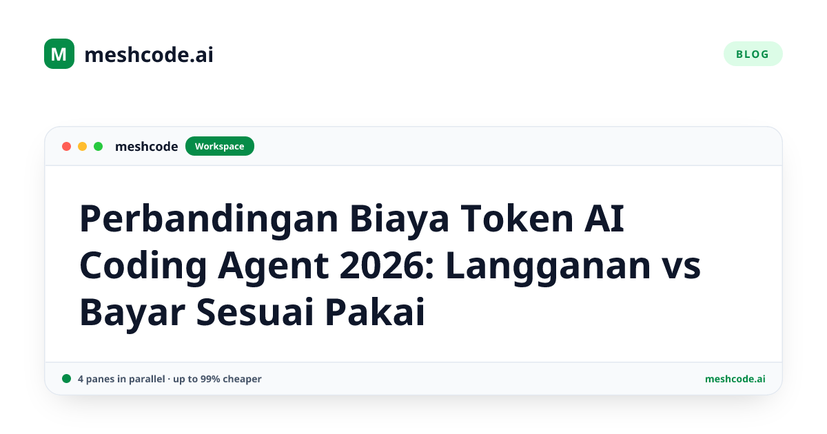 Perbandingan Biaya Token AI Coding Agent 2026: Langganan vs Bayar Sesuai Pakai