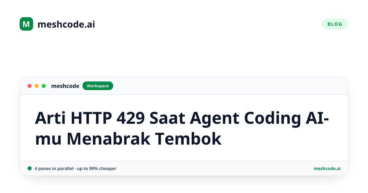 Arti HTTP 429 Saat Agent Coding AI-mu Menabrak Tembok