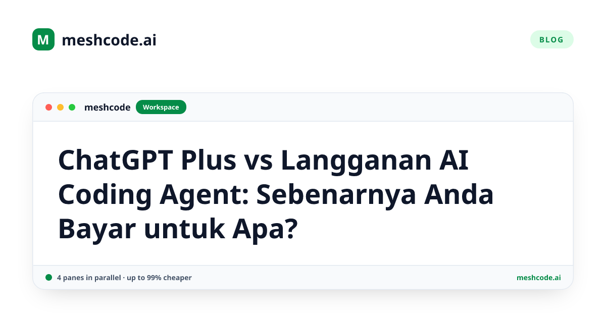 ChatGPT Plus vs Langganan AI Coding Agent: Sebenarnya Anda Bayar untuk Apa?