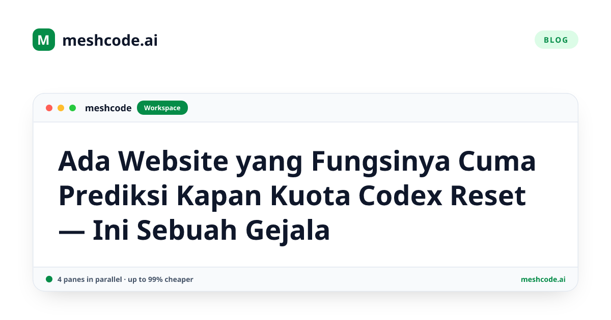 Ada Website yang Fungsinya Cuma Prediksi Kapan Kuota Codex Reset — Ini Sebuah Gejala