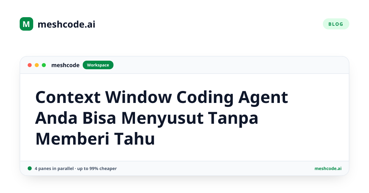 Context Window Coding Agent Anda Bisa Menyusut Tanpa Memberi Tahu