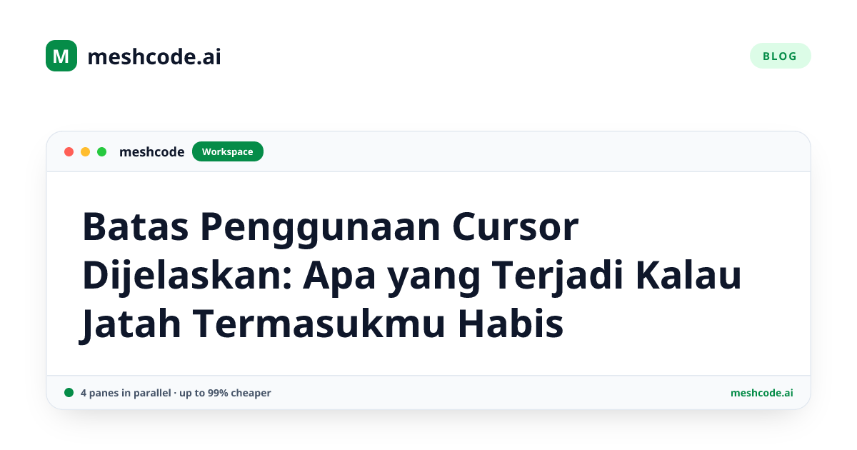 Batas Penggunaan Cursor Dijelaskan: Apa yang Terjadi Kalau Jatah Termasukmu Habis