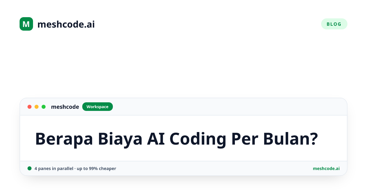 Berapa Biaya AI Coding Per Bulan?