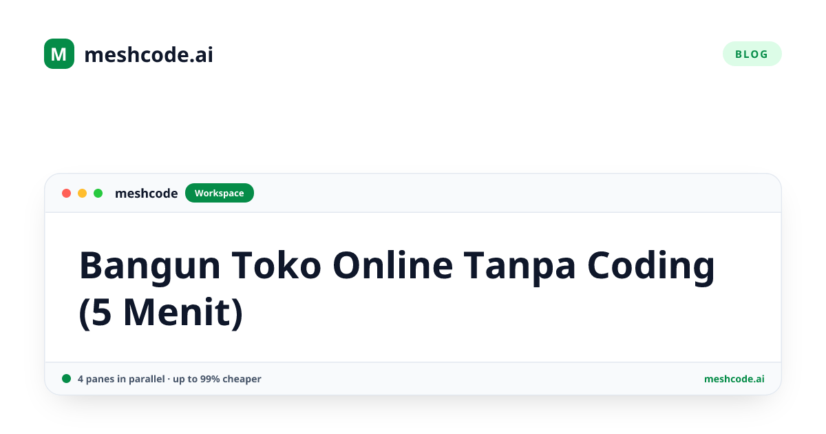 Bangun Toko Online Tanpa Coding (5 Menit)