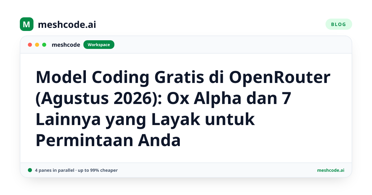 Model Coding Gratis di OpenRouter (Agustus 2026): Ox Alpha dan 7 Lainnya yang Layak untuk Permintaan Anda