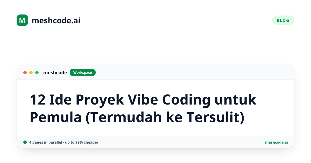 12 Ide Proyek Vibe Coding untuk Pemula (Termudah ke Tersulit)