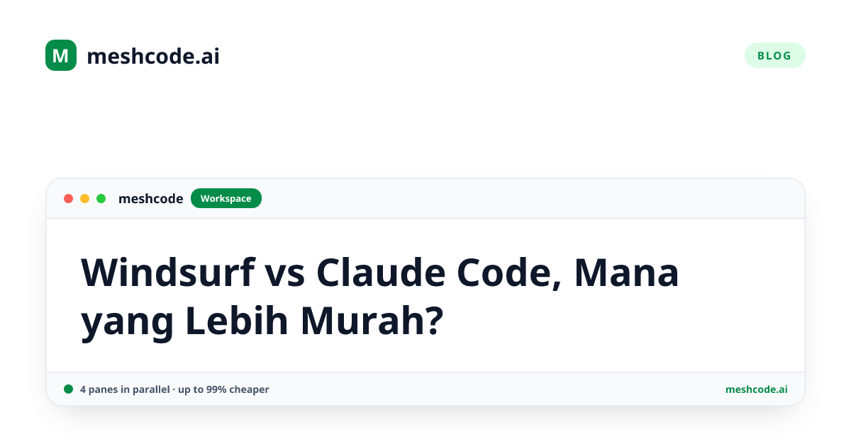 Windsurf vs Claude Code, Mana yang Lebih Murah?