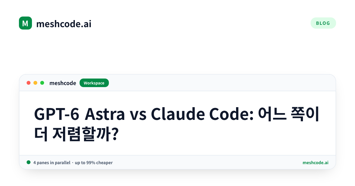 GPT-6 Astra vs Claude Code: 어느 쪽이 더 저렴할까?