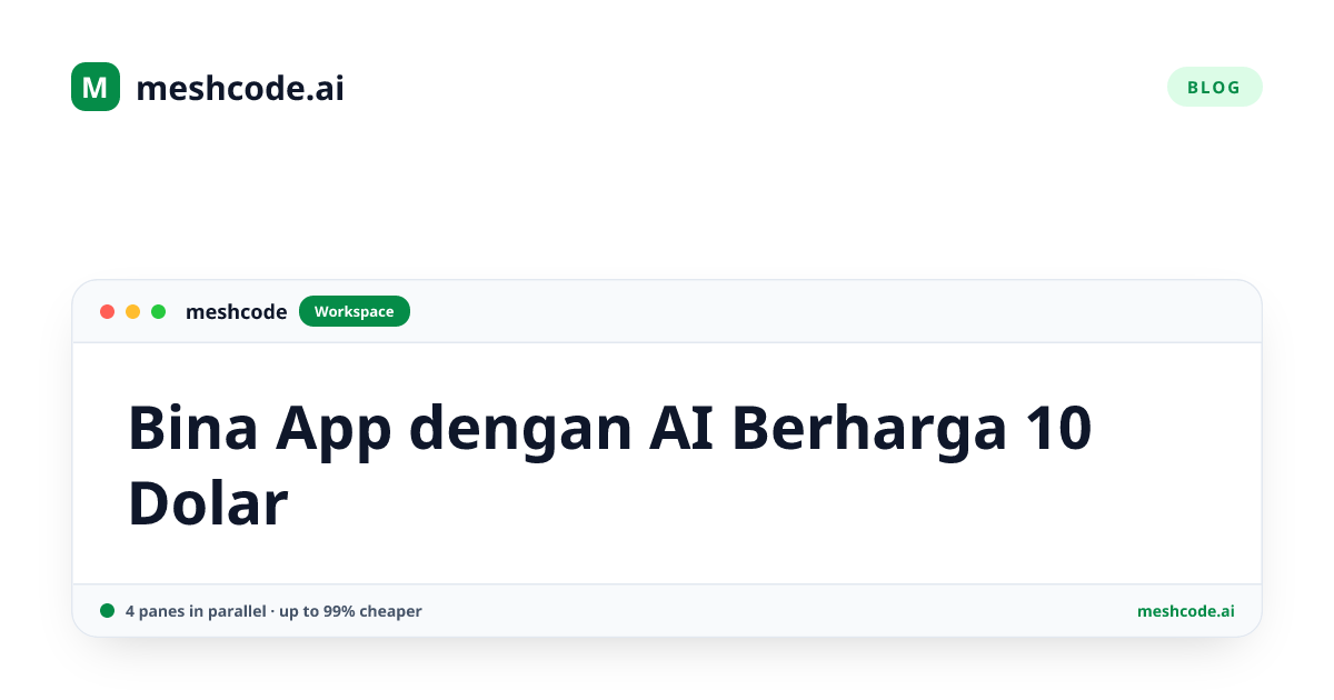 Bina App dengan AI Berharga 10 Dolar