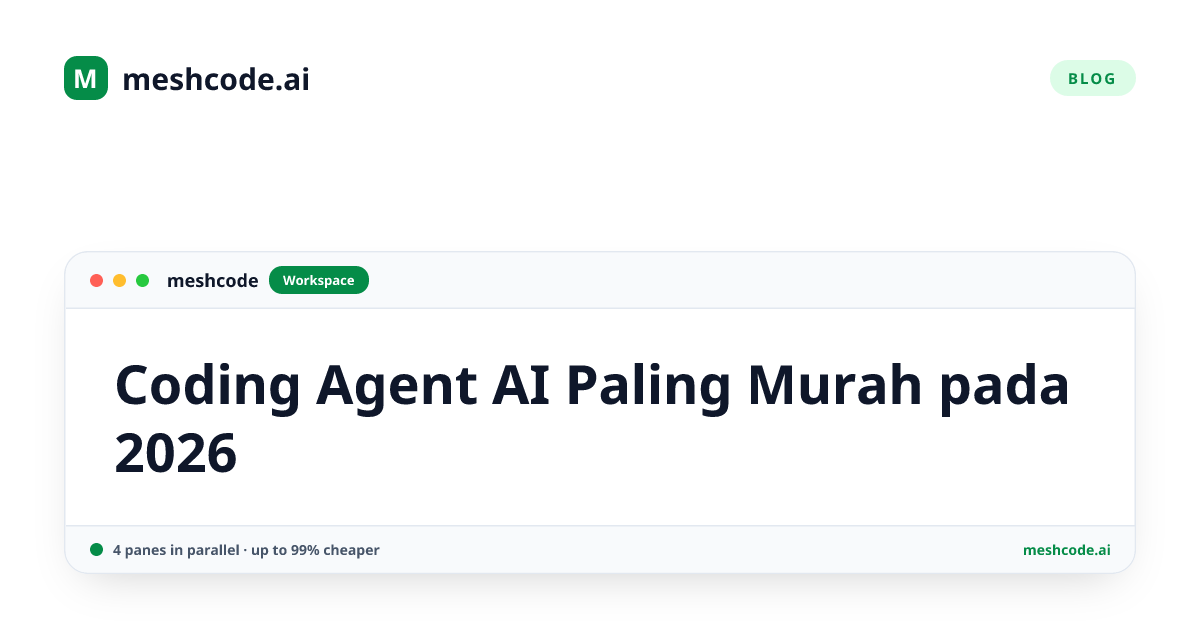 Coding Agent AI Paling Murah pada 2026