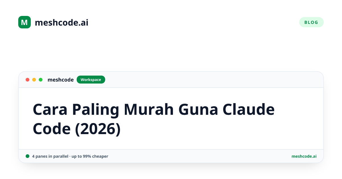 Cara Paling Murah Guna Claude Code (2026)