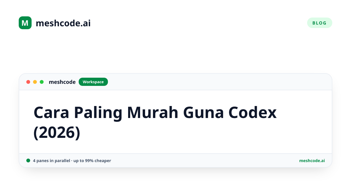 Cara Paling Murah Guna Codex (2026)