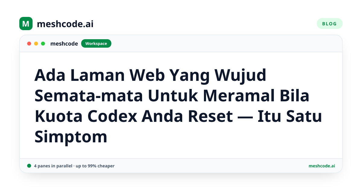 Ada Laman Web Yang Wujud Semata-mata Untuk Meramal Bila Kuota Codex Anda Reset — Itu Satu Simptom