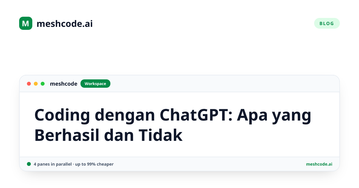 Coding dengan ChatGPT: Apa yang Berhasil dan Tidak