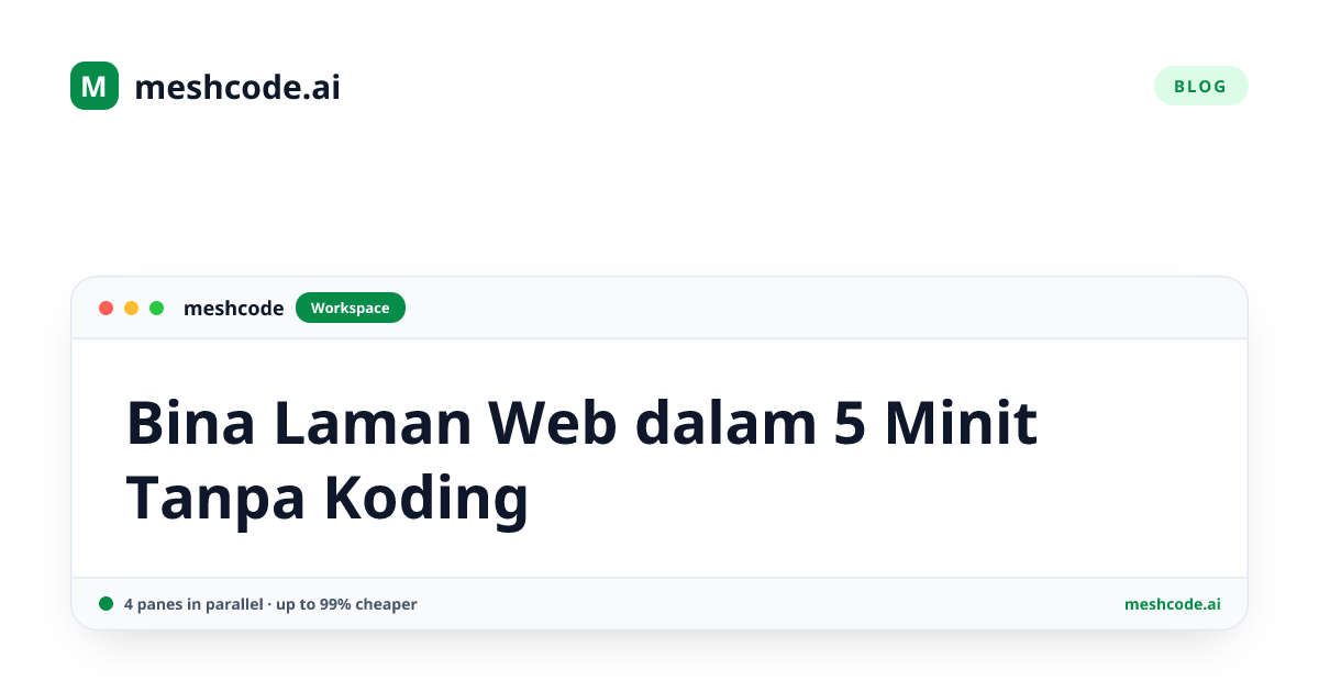 Bina Laman Web dalam 5 Minit Tanpa Koding