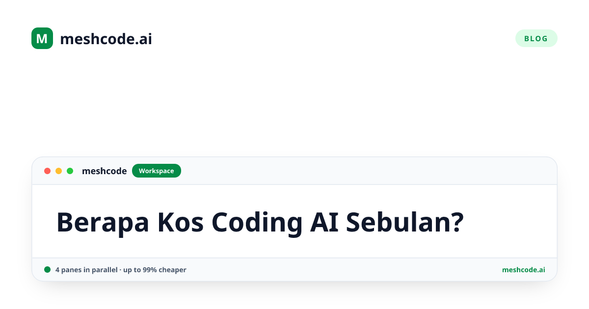 Berapa Kos Coding AI Sebulan?