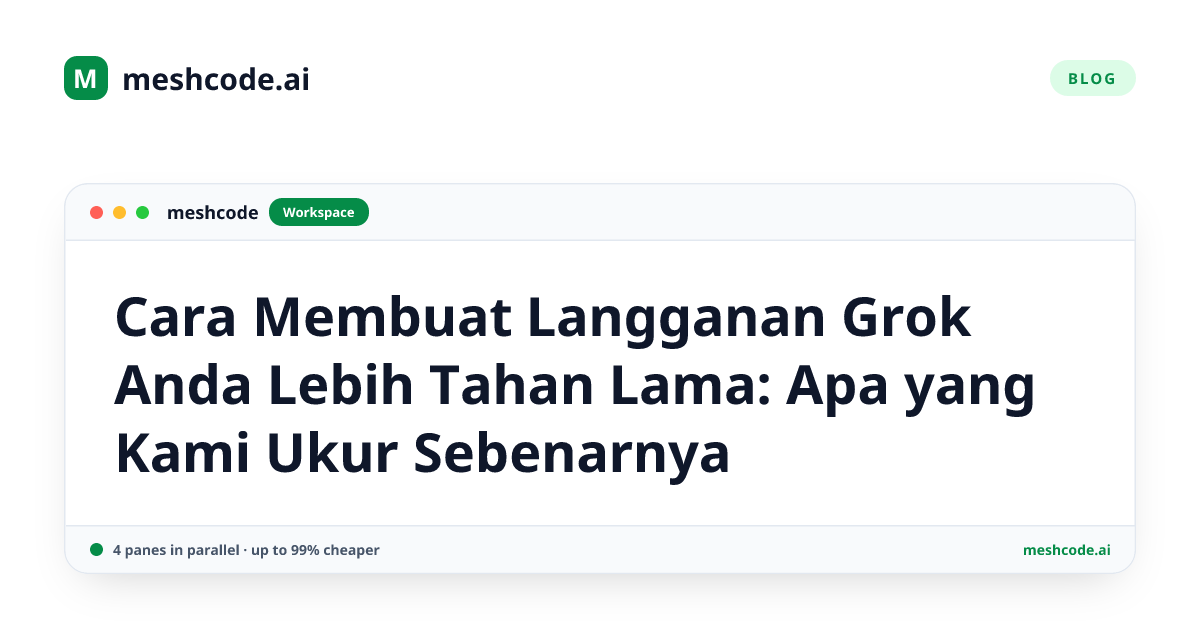 Cara Membuat Langganan Grok Anda Lebih Tahan Lama: Apa yang Kami Ukur Sebenarnya